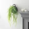 Artificial String Of Pearls In Black Hanging Wall Basket