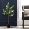 Artificial Camellia Tree In Black Plant Pot