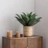Artificial Agave In Bamboo Plant Pot
