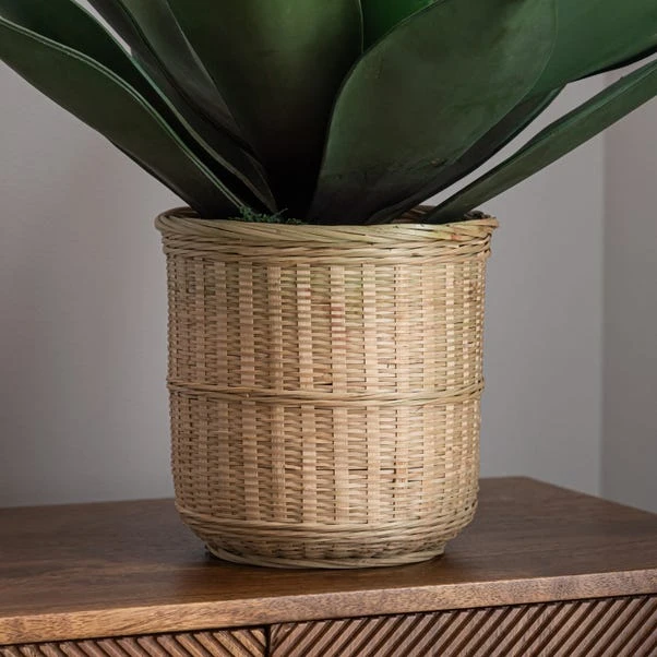 Artificial Agave In Bamboo Plant Pot - Image 3