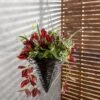 Artificial Tropical Hanging Cone Basket