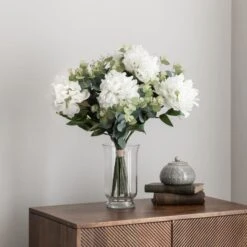 Artificial White Elena Peony Bouquet