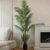 Artificial Tall Real Touch Pearl Palm Tree In Black Plant Pot