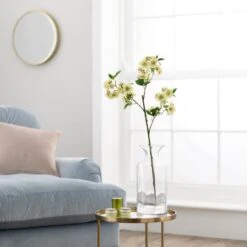 Artificial Cream Almond Blossom Stem