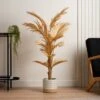 Artificial Gold Kwai Palm Tree In Black Plant Pot