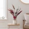 Artificial Calathea In Ribbed Cream Ceramic Plant Pot