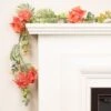 Set Of 2 Artificial Tropical Coral Party Garlands