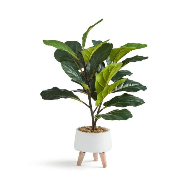 Artificial Fiddle Leaf Fig In Footed Plant Pot - Image 3