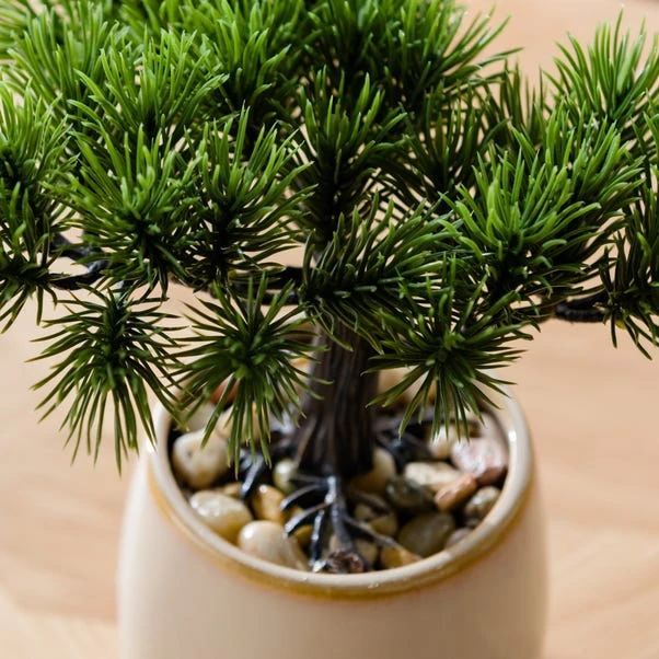 Artificial Bonsai Tree In Ceramic Plant Pot - Image 3