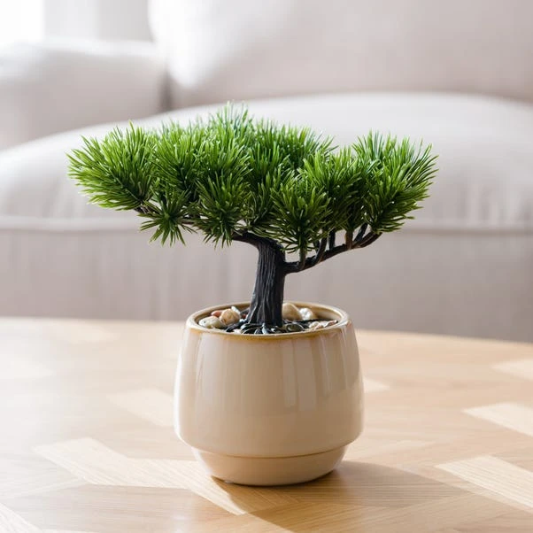 Artificial Bonsai Tree In Ceramic Plant Pot - Image 4
