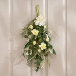 Artificial Classic White Swag