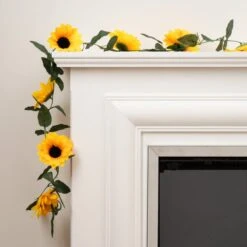 Set Of 2 Artificial Sunflower Garlands